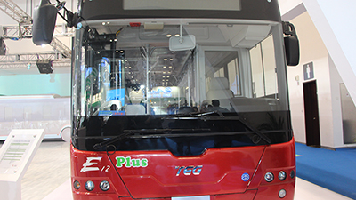 2015節能與新能源成果展 中國中車(chē)12米純電動(dòng)客車(chē)